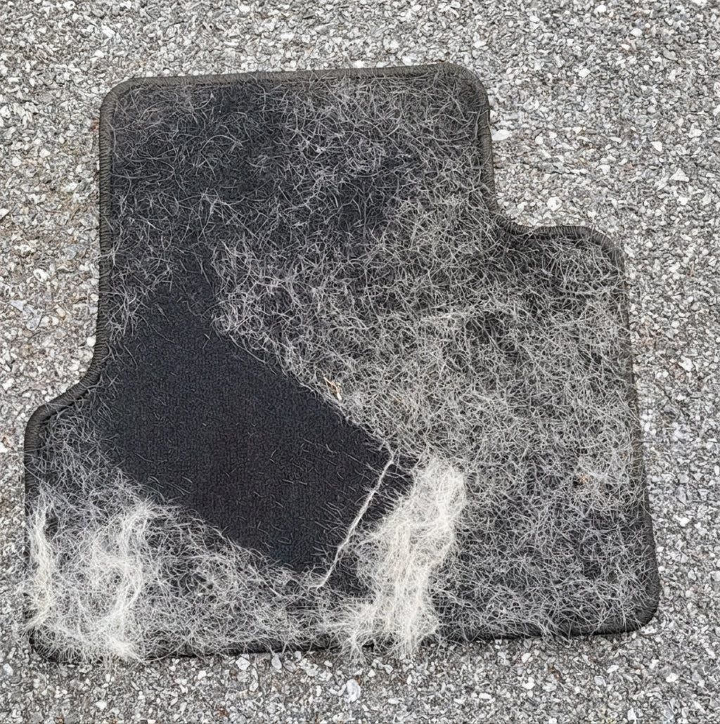 Tapis de sol avant et après