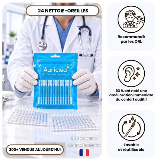 Auricléa™ nettoie-oreilles adhésif, sachet de 24