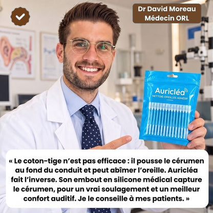 Médecin ORL avec le sachet Auricléa™