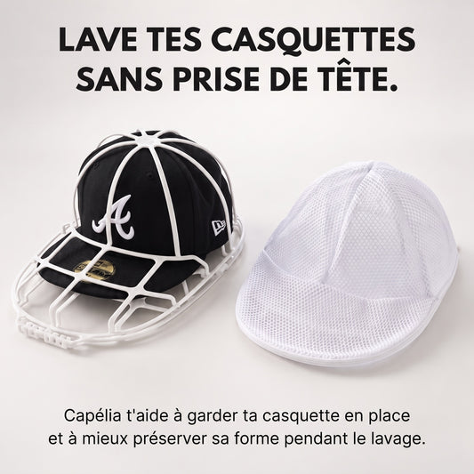Capélia, lave-casquette : support de forme et sac de lavage