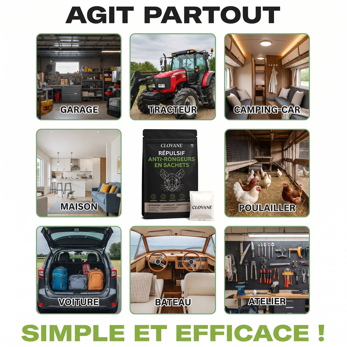 Clovane agit partout