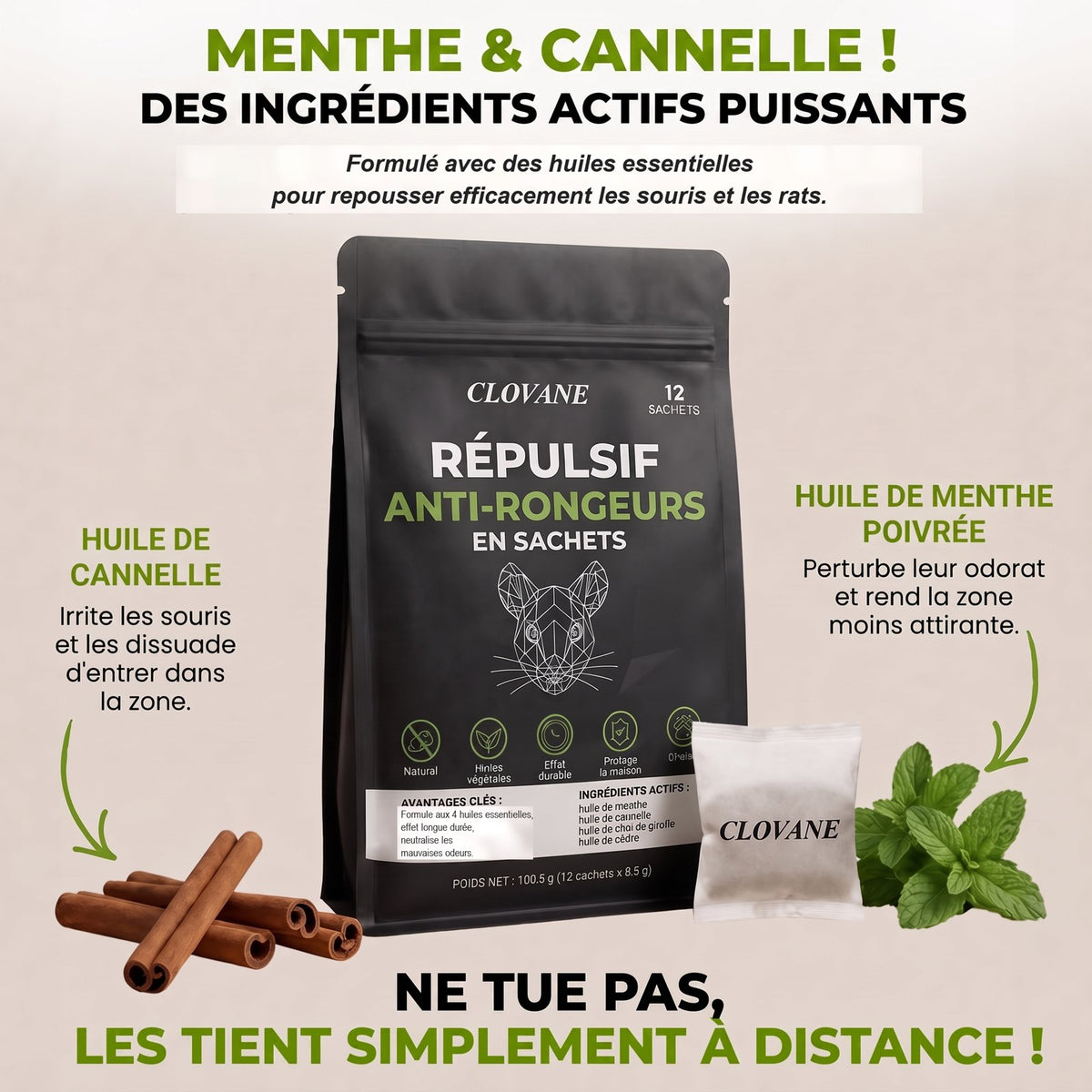 Clovane menthe et cannelle