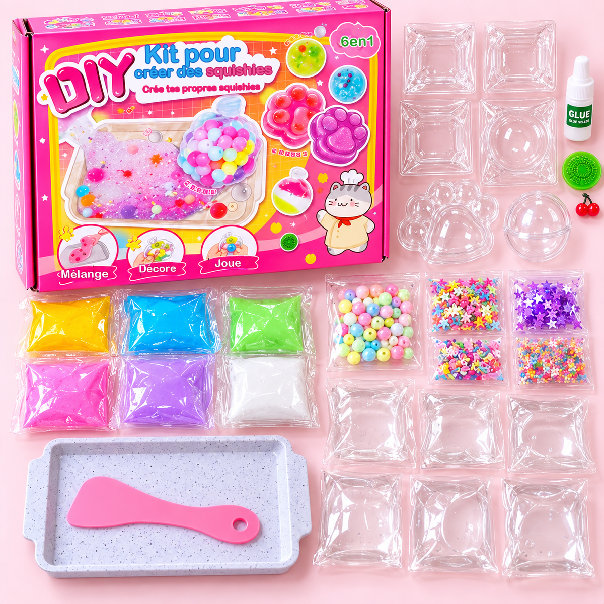 Contenu du kit DIY squishy Malaxo