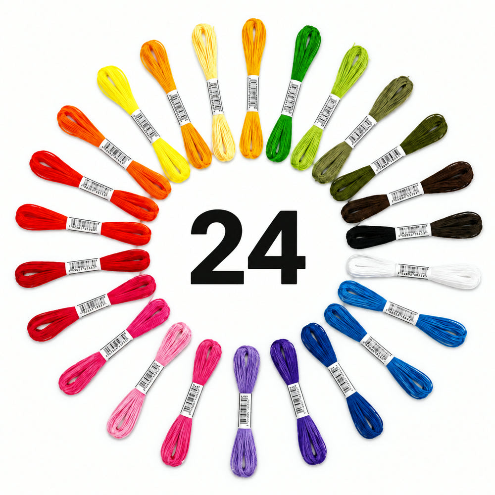 Fils colorés 24 couleurs Tisséa