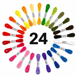 Fils colorés 24 couleurs