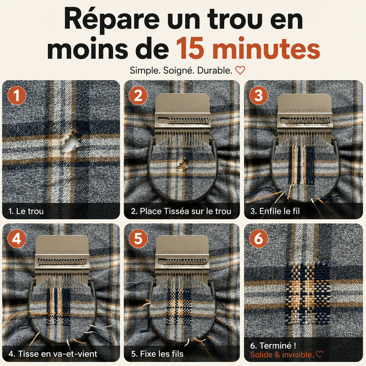 Répare un trou en moins de 15 minutes