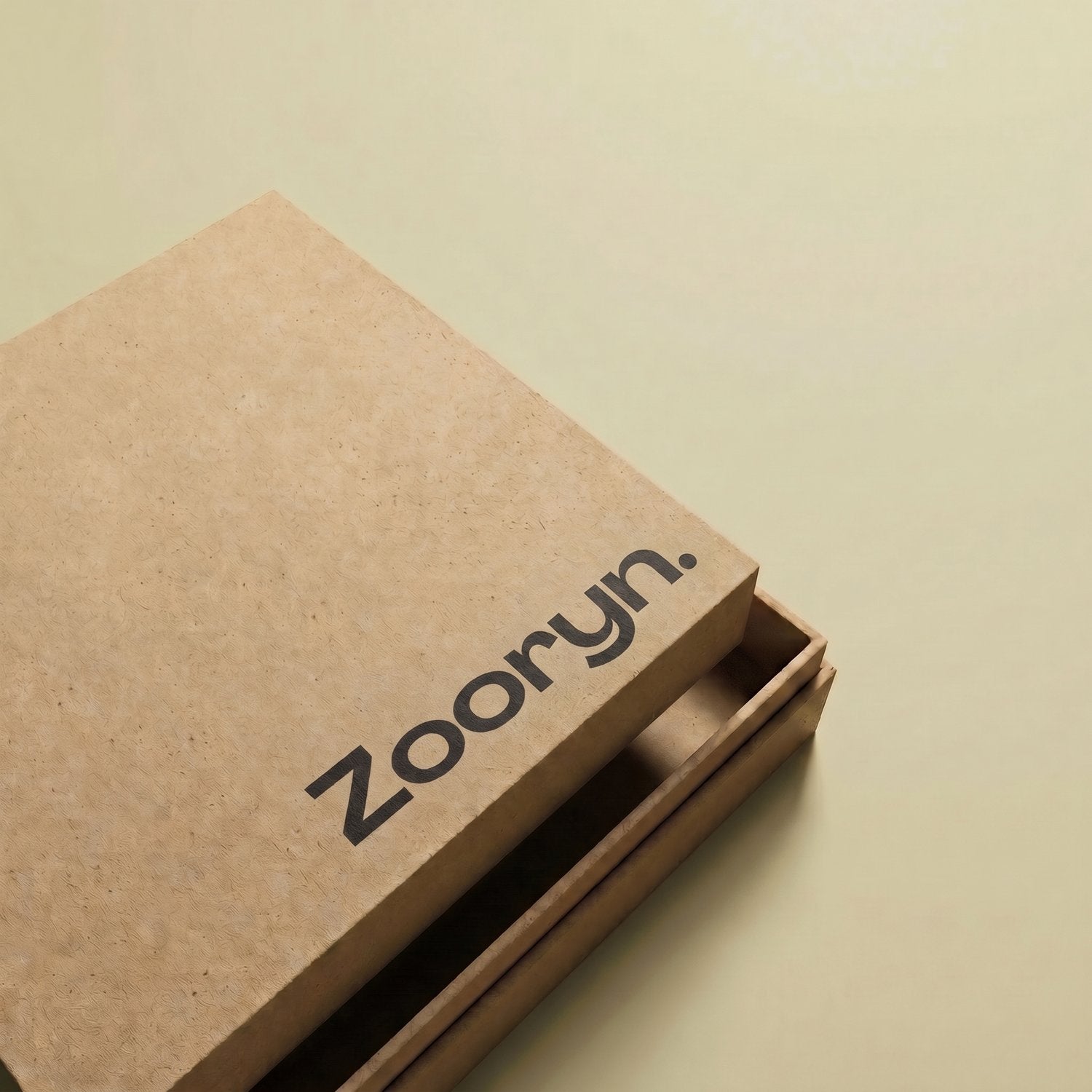 Colis en carton kraft au logo Zooryn